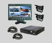 4CH Vehicle Mobile DVR With 7 & LCD Quad Screen Display And Security Cameras