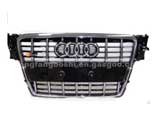 Excellent front grille of Audi A4 S4 B8, 8K0853651, black grille, chrome frame, chrome rings.